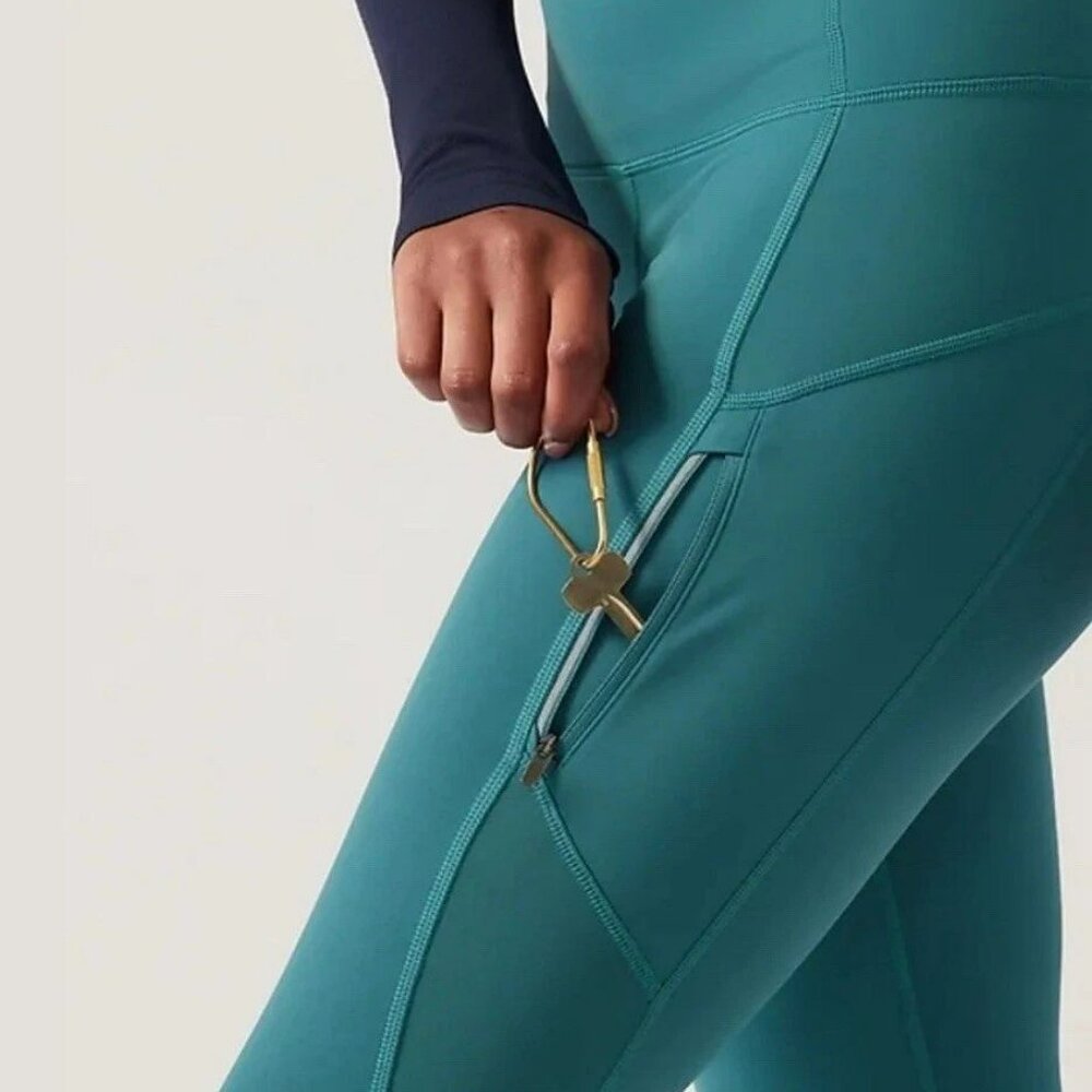 Athleta Unbrushed 7/8 Rainier Tight Borealis Green Teal Small TALL - Picture 3 of 9